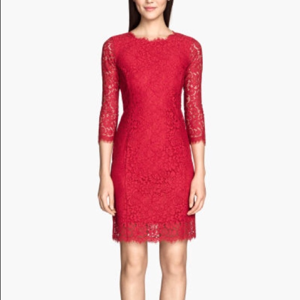 H&M Red Lace Dress